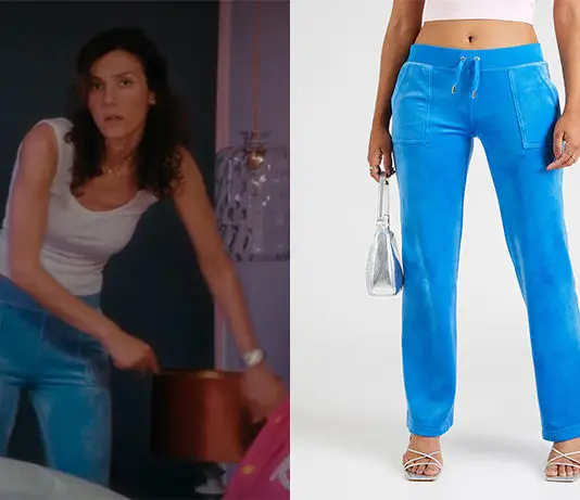 LES ENFANTS SONT ROIS : le pantalon en velours bleu de Mélanie dans l’épisode 3