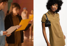 HEARSTOPPER : Tori’s polo shirt dress in shaded beige in S3E02