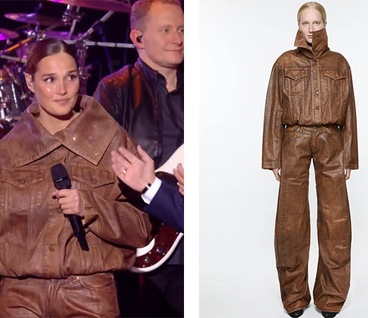 STAR ACADEMY : la tenue en jean couleur cognac de Camille Lou au prime du 23 novembre