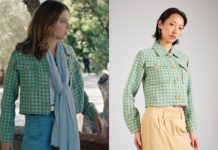 ICI TOUT COMMENCE : la veste pied-de-poule verte de Carla dans l’épisode 1057