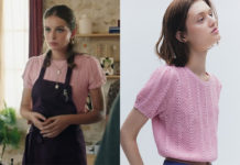 ICI TOUT COMMENCE : le top à manches bouffantes rose de Carla dans l’épisode 1034