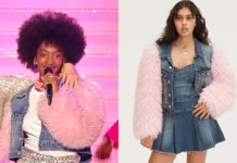 STAR ACADEMY : la veste en denim avec des manches en fausse fourrure d’Ebony lors du prime du 19 octobre