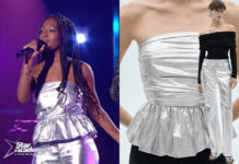 STAR ACADEMY : le tenue argentée d’Ebony lors du prime du 15 novembre