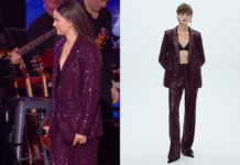 STAR ACADEMY : le costume à paillettes lie-de-vin de Julie lors du prime du 15 novembre