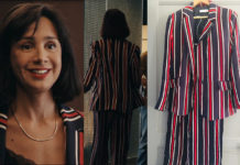 PANDORE : le costume rayé de Krystel dans l’épisode 2×02