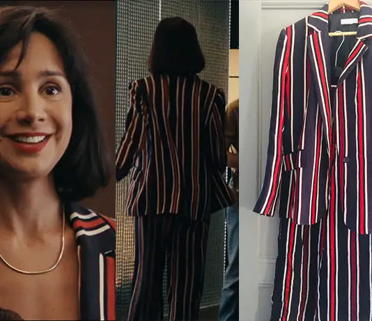 PANDORE : le costume rayé de Krystel dans l’épisode 2×02