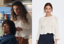 DEMAIN NOUS APPARTIENT : le pull blanc ajouré de Violette dans l’épisode 1813