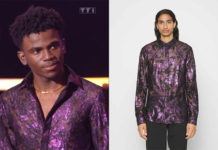 STAR ACADEMY : la chemise violette à reflets métalliques de Franck au prime du 30 novembre