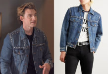 QUEER EYE : Jeremiah’s Studded Denim Trucker Jacket in SE07