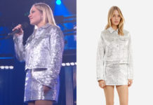 STAR ACADEMY : l’ensemble blouson et jupe argentés de Maïa lors du prime du 7 décembre