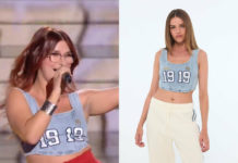 STAR ACADEMY : la brassière en denim de Margot Abate au prime du 30 novembre
