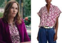 ICI TOUT COMMENCE : la blouse couleur aubergine de Rose dans l’épisode 1063