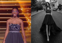 STAR ACADEMY : la tenue noire à cristaux d’Ebony à la finale du 25 janvier