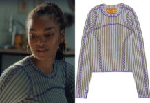 PLUS BELLE LA VIE ENCORE PLUS BELLE : le pull rayé d’Aya dans l’épisode 264