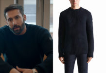 SUPER MÂLES : le pull bleu marine de Cédric dans le premier épisode