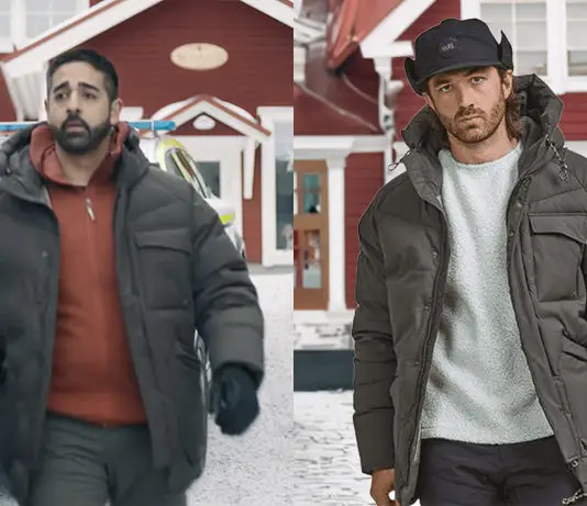 Meurtres à Åre : la veste olive de Daniel dans le premier épisode