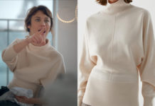 SUPER MÂLES : le pull blanc cassé de Lena dans l’épisode 5