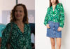 ALEXANDRA EHLE : la blouse aux motifs verts de Ludivine dans l’épisode 5×01