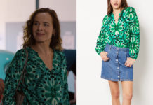 ALEXANDRA EHLE : la blouse aux motifs verts de Ludivine dans l’épisode 5×01