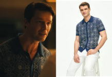 THE WHITE LOTUS : Saxon’s Medallion Print Cardigan in S3E07