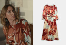 KNOKKE OFF : Jeunesse dorée : la robe avec motif feuilles d’Eleonore dans l’épisode 2×04