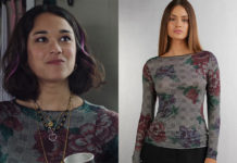 ICI TOUT COMMENCE : le top à imprimé floral d’Emi dans l’épisode 1166