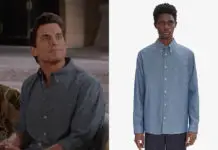 Mid-Century Modern : Jerry’s indigo shirt in the first episode à g. capture d'écran "Mid-Century Modern", Disney +