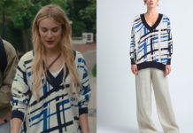 KNOKKE OFF : Jeunesse dorée : le pull à traits bleus, noirs, blancs de Louise dans l’épisode 2×04