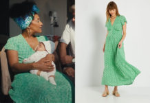 TRENTENAIRES : la longue robe verte de Sarah dans l’épisode 3×01