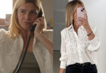 RIEN NE T’EFFACE : le chemisier brodé de Sabine dans le premier épisode