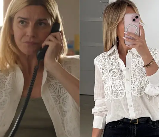 RIEN NE T’EFFACE : le chemisier brodé de Sabine dans le premier épisode