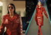 All’s fair : Allura Grant (Kim Kardashian)’s red coat in the trailer