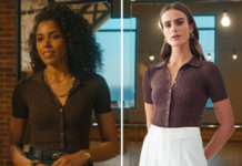 TOUT POUR LA LUMIÈRE : la blouse marron de Justine Daoust dans le deuxième épisode