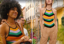 TOUT POUR LA LUMIÈRE : le top rayé de Sultana dans le premier épisode