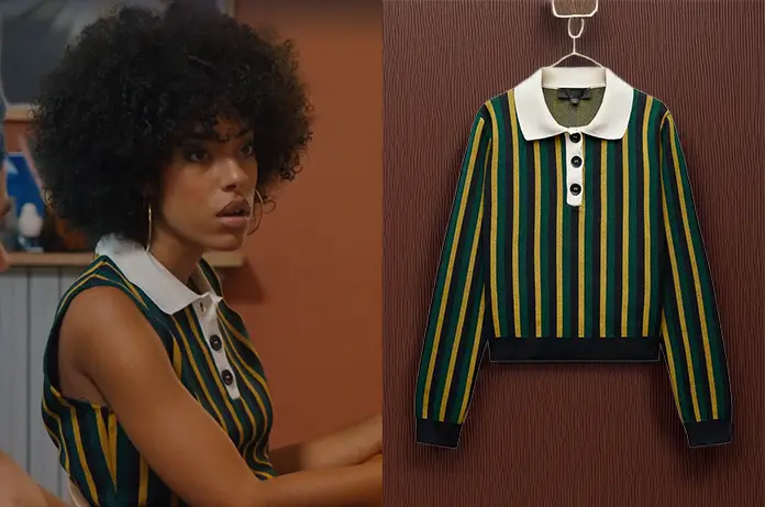 TOUT POUR LA LUMIÈRE : le pull polo rayé de Sultana dans l’épisode 6