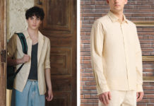 ICI TOUT COMMENCE : la chemise jaune pâle et fines rayures de Loup dans l’épisode 1216