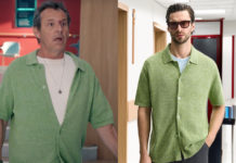 DEMAIN NOUS APPARTIENT : la chemise verte en maille texturée bouclée dans l’épisode 1990