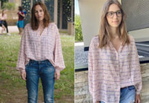 ICI TOUT COMMENCE : la chemise rose et bleu ciel de Rose dans l’épisode 1214