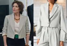 ICI TOUT COMMENCE : la veste sable bleuté de Clotilde dans l’épisode 1233