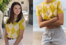 ICI TOUT COMMENCE : le petit pull « argyle » jaune de Ninon dans l’épisode 1245
