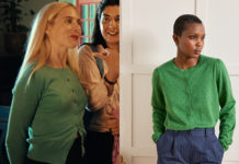 Diary of a Ditched Girl: Amanda’s Green Plumetis Cardigan in Episode 1×03