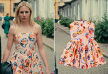 Diary of a Ditched Girl: Amanda’s Food Print Mini Dress in S1E02