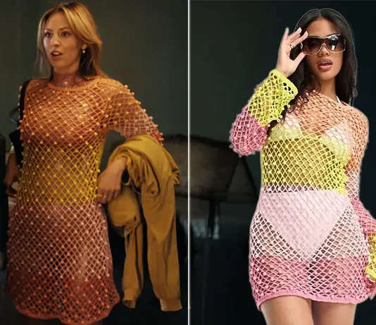 Diary of a Ditched Girl: Lilleman’s crochet beaded mini dress in S1E03