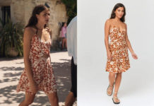 ICI TOUT COMMENCE : la robe marron à imprimé floral dans l’épisode 1272