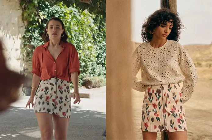 TOUT COMMENCE jupe imprimé floral d’Anaïs dans l’épisode 1279