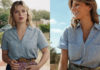 ICI TOUT COMMENCE : la chemise bleue brodée de Bérénice dans l’épisode 1293