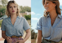 ICI TOUT COMMENCE : la chemise bleue brodée de Bérénice dans l’épisode 1293