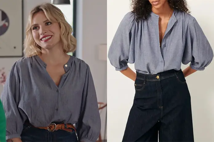 TOUT COMMENCE blouse bleue dans l’épisode 1280