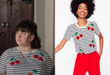 ICI TOUT COMMENCE : le t-shirt cerises de Coline dans l’épisode 1282