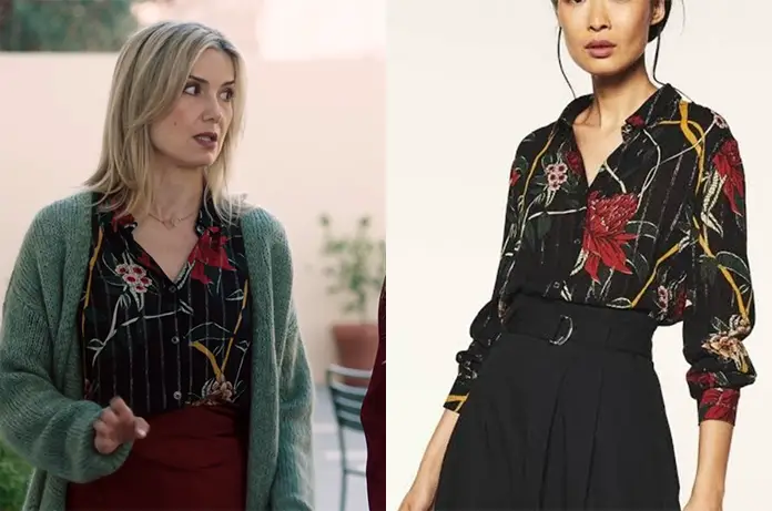TOUT COMMENCE chemise imprimé floral Constance dans l’épisode 1297